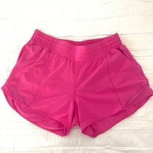 Lululemon Hotty Hot HR 4” shorts hot pink size 10 EUC